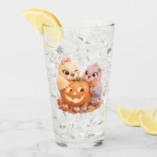Cheerful Halloween Birds Pint Glass