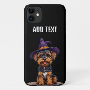 Cheerful Halloween Dog Wearing a Witch Hat Case-Mate iPhone Case