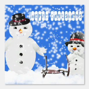 Cheerful Happy Christmas text Winter Snow Printed  Wallpaper