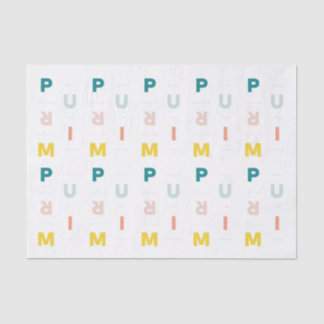 Cheerful Happy Purim Colourful Tissue Paper