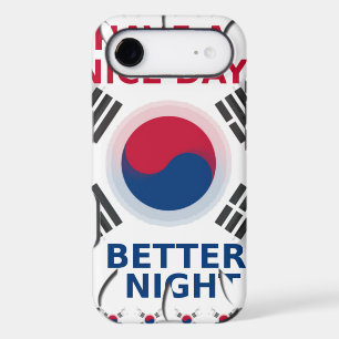 Cheerful "Have a Nice Day" Korean Flag Art design
