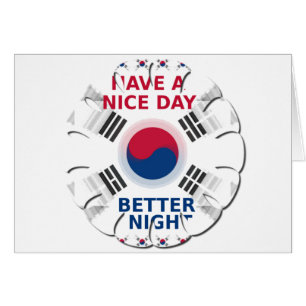 Cheerful "Have a Nice Day" Korean Flag Art Design