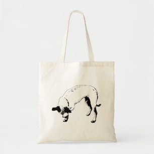Cheerful Hideaway Terrier Tote Bag