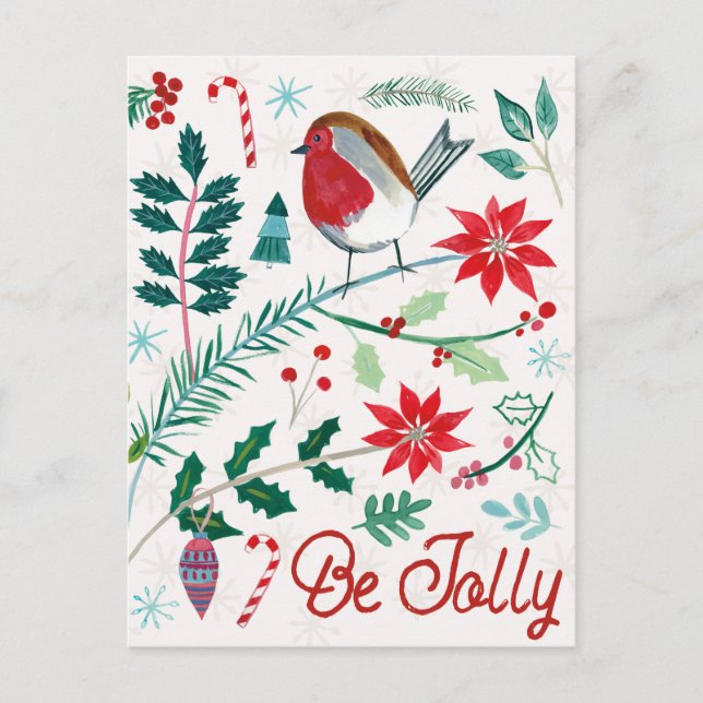 Cheerful Holiday - Be Jolly Postcard (Front)