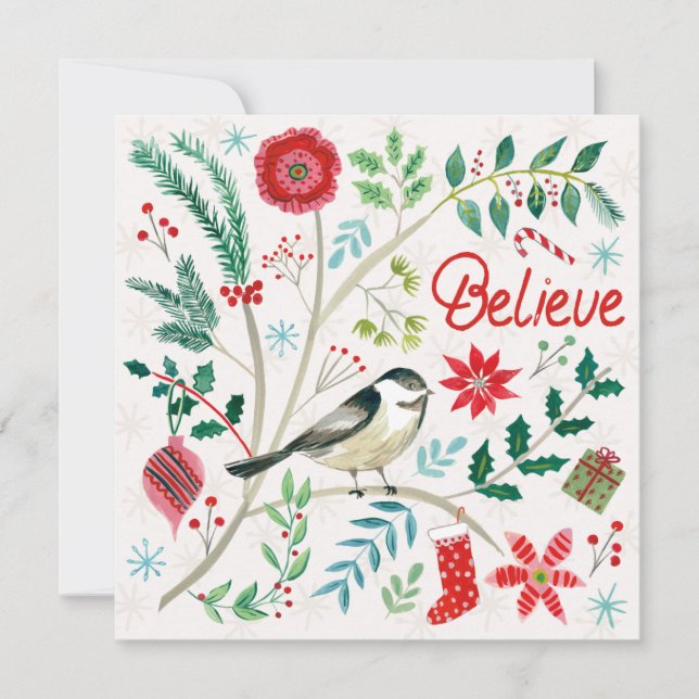 Cheerful Holiday - Believe Card (Front)