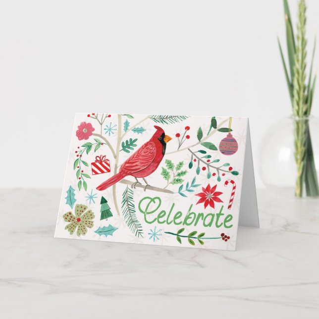 Cheerful Holiday - Celebrate Card (Front)