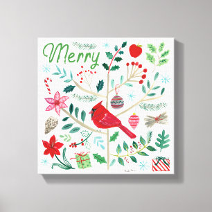 Cheerful Holiday - Merry Canvas Print