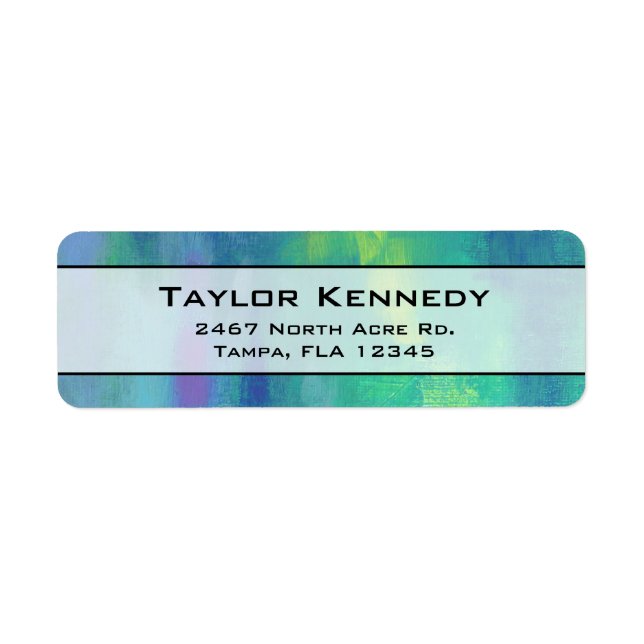 Cheerful Impressionist Abstract in Green and Blue (Front)