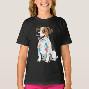 Cheerful Jack Russell Splatter Fun T-Shirt