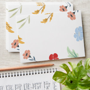 Cheerful Joyful Colourful Floral Wedding Envelope