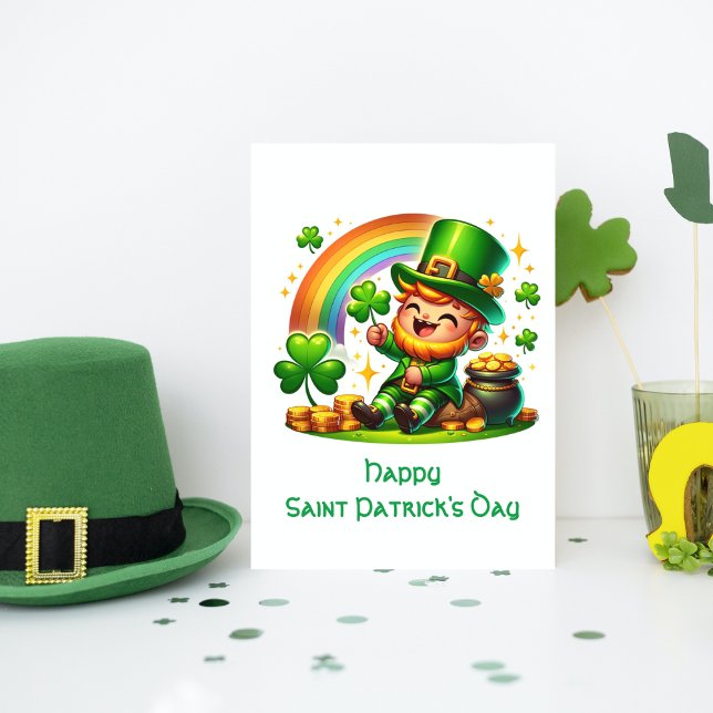 Cheerful Leprechaun: Saint Patrick's Day Festive  Holiday Postcard (Creator Uploaded)