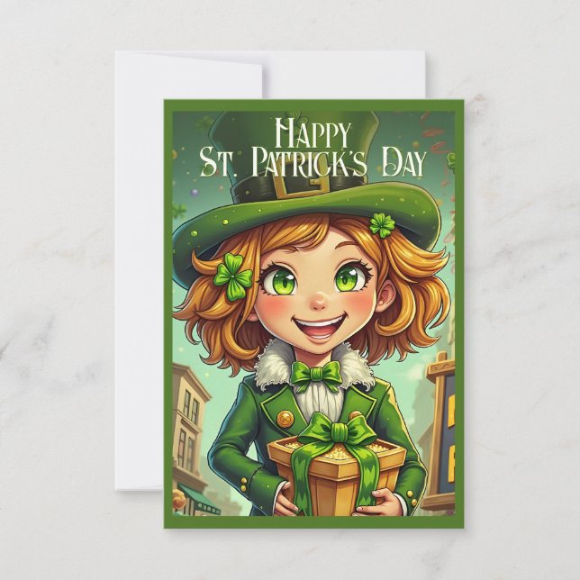 Cheerful Leprechaun - St. Patrick's Day Lucky Char (Front)