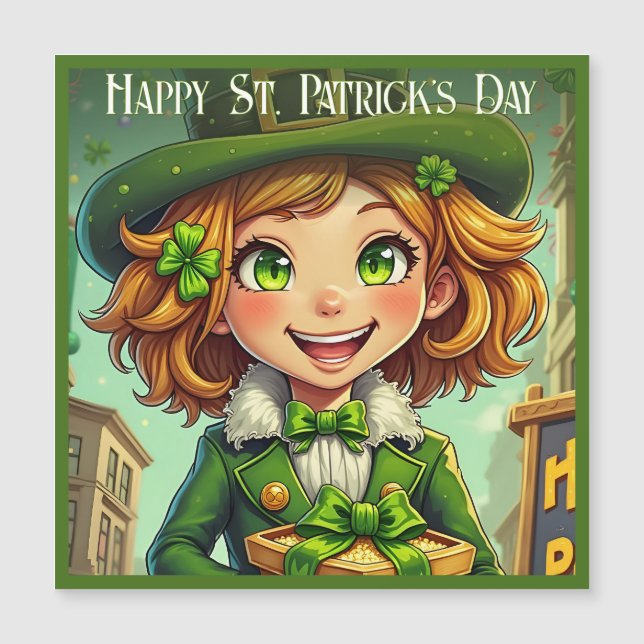 Cheerful Leprechaun - St. Patrick's Day Lucky Char (Front)