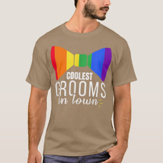 Cheerful LGBT Grooms Saying T-Shirt