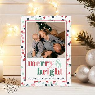 Cheerful Merry & Bright Holiday Card