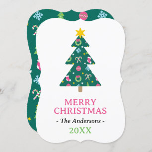 Cheerful merry Christmas Holiday Card