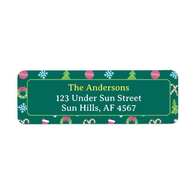 Cheerful merry Christmas pattern (Front)