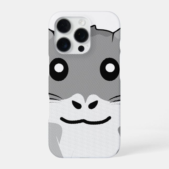 Cheerful Minimalist Hamster iPhone Case (Back)