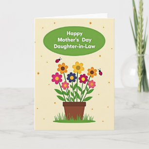 Cheerful Moms Day Bouquet Card