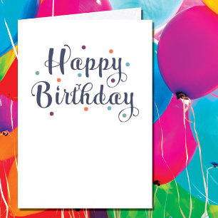 Cheerful Multicolor Happy Birthday Dots Card