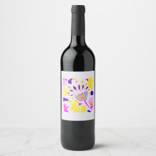Cheerful nature print Food and Beverage Label Set