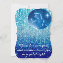 cheerful New year with blessing of angle