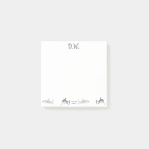 Cheerful Ocean Sharks Art Post-it Notes