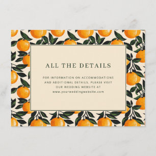 Cheerful Orange Botanical Enclosure Card