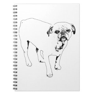 Cheerful Outlined Dog Notebook Sparks Daily Ideas