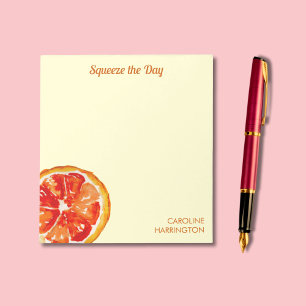 Cheerful Personalised Citrus Squeeze the Day Notepad