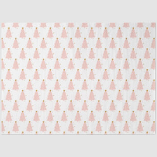 Cheerful Pink Christmas Tree Holiday Tissue Paper