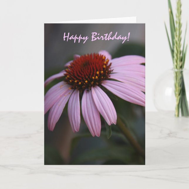 Cheerful Pink Floral Birthday Card (Front)