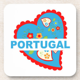 Cheerful Portuguese heart Coaster