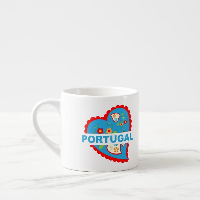 Cheerful Portuguese heart Espresso Cup (Left)