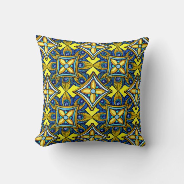 Cheerful Pottery Pattern Cushion (Front)