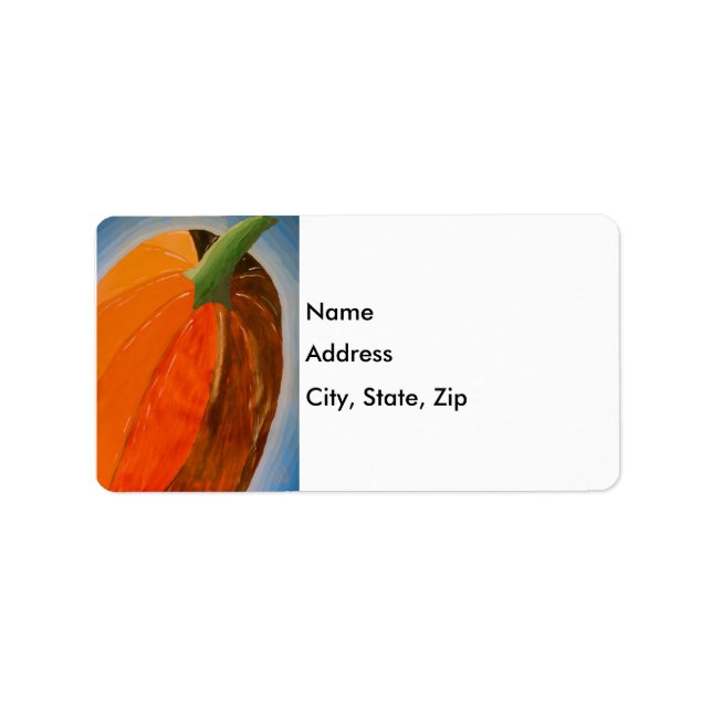 Cheerful Pumpkin Label (Front)