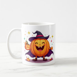 Cheerful Pumpkin Witch Mug with Halloween Fun