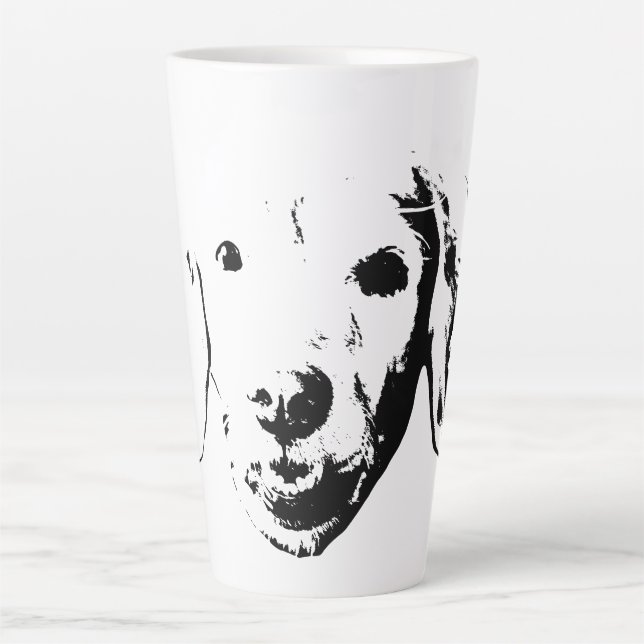 Cheerful Pup Latte Mug (Front)