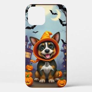 🐶🎃 Cheerful Puppy in Halloween Hoodie Joy ✨ iPhone 12 Pro Case