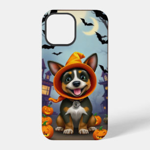 🐶🎃 Cheerful Puppy in Halloween Hoodie Joy ✨ iPhone 12 Pro Case
