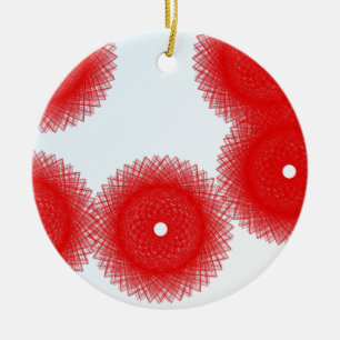 cheerful red colour ceramic tree decoration