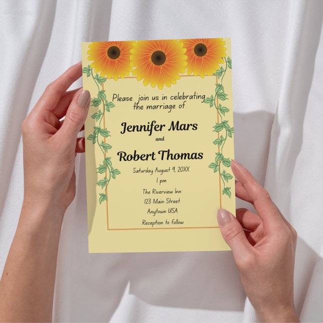Cheerful Rising Sunflower  Invitation (Creator Uploaded)