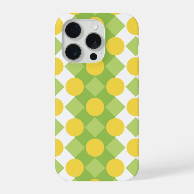 Cheerful Rows of Shapes Pattern iPhone Case (Back)