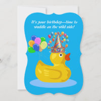Cheerful Rubber Duck Fun and Quirky birthday card