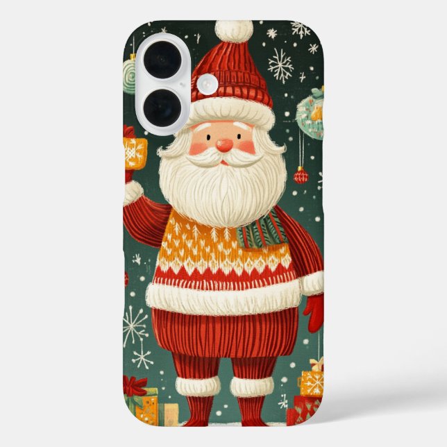 Cheerful Santa Claus Christmas Festive Gifts  Case-Mate iPhone Case (Back)
