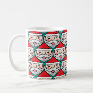 Cheerful Santa Claus Christmas Pattern Coffee Mug