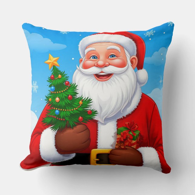 Cheerful Santa Claus Cushion (Front)