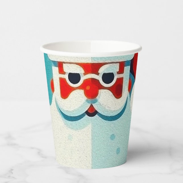 cheerful Santa Claus face Paper cup (Left)