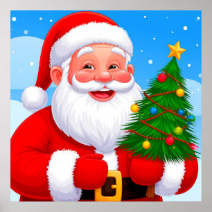 Cheerful Santa Claus Poster