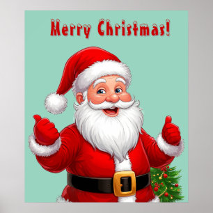 Cheerful Santa Claus Poster